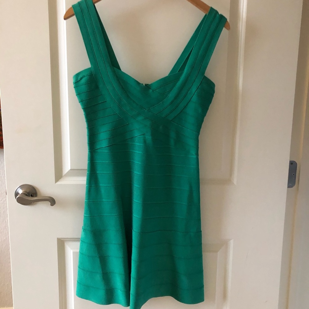 Green Herve Leger Dress